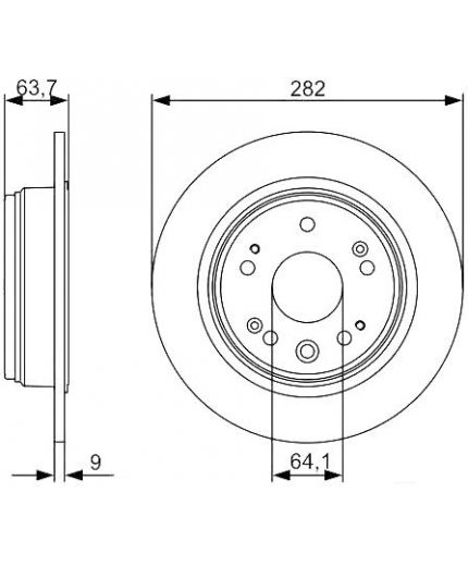 BOSCH Тормозной диск
