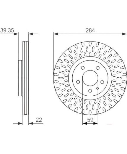 BOSCH Тормозной диск