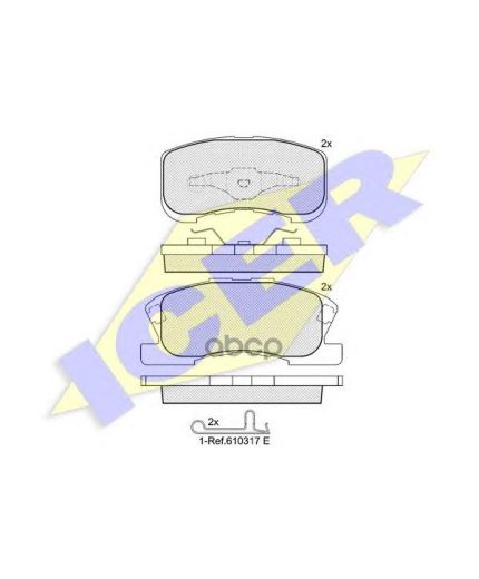 ICER Колодки дисковые