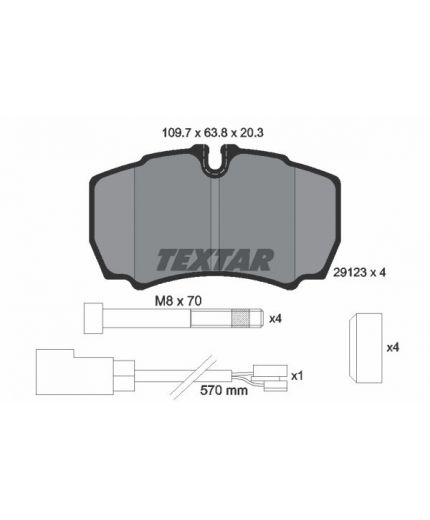 Textar Колодки дисковые комплект