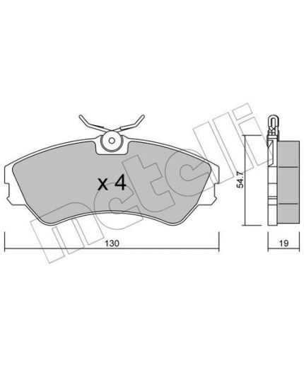 METELLI Колодки дисковые комплект