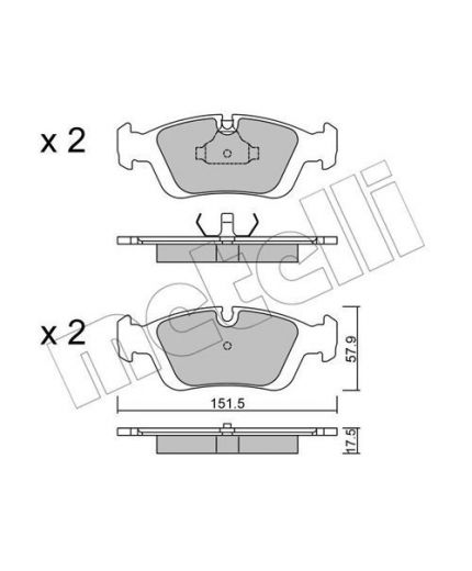 METELLI Колодки дисковые комплект