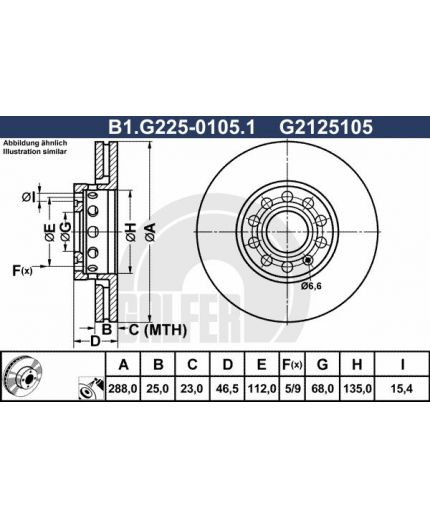 GALFER Тормозной диск