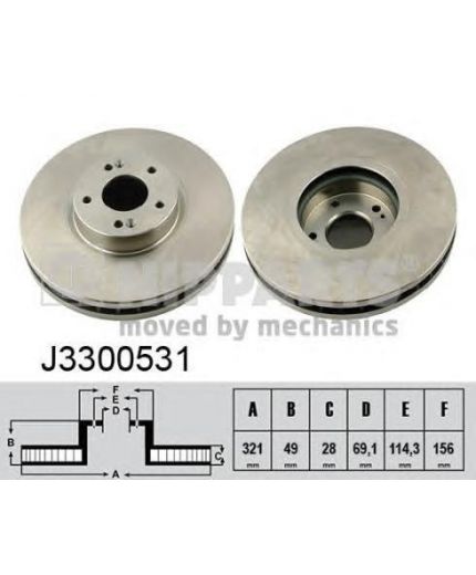 NIPPARTS Тормозной диск