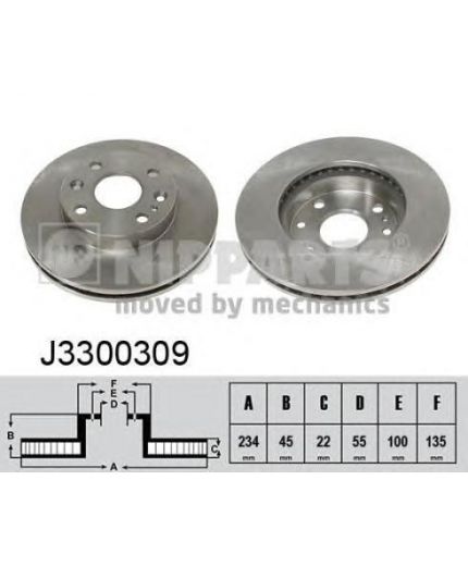 NIPPARTS Тормозной диск