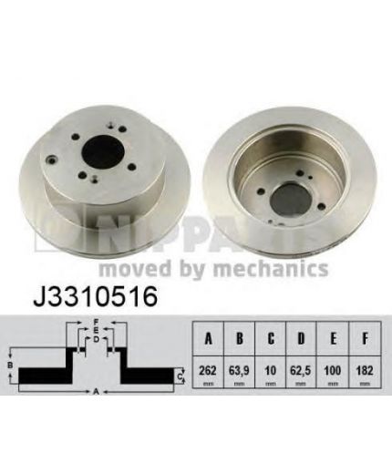 NIPPARTS Тормозной диск