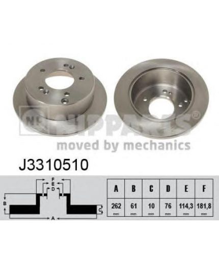 NIPPARTS Тормозной диск