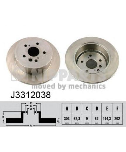 NIPPARTS Тормозной диск