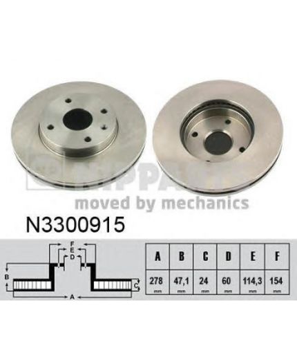 NIPPARTS Тормозной диск