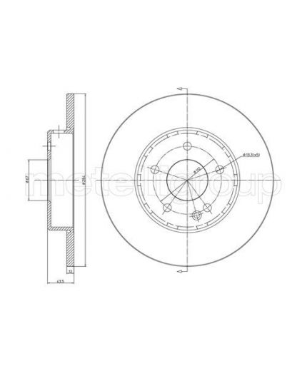 METELLI Тормозной диск