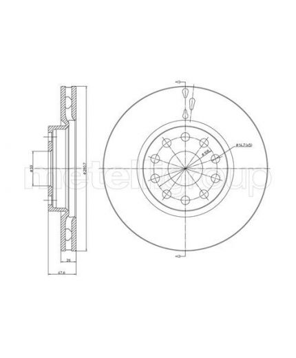 METELLI Тормозной диск