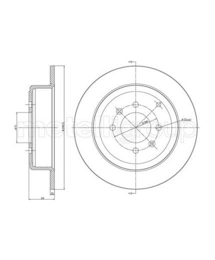METELLI Тормозной диск