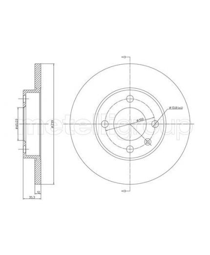 METELLI Тормозной диск