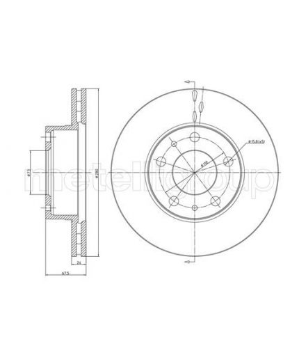 METELLI Тормозной диск