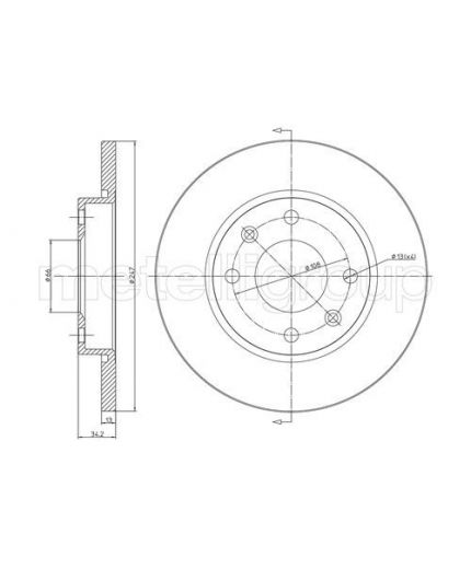 METELLI Тормозной диск