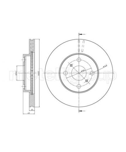 METELLI Тормозной диск