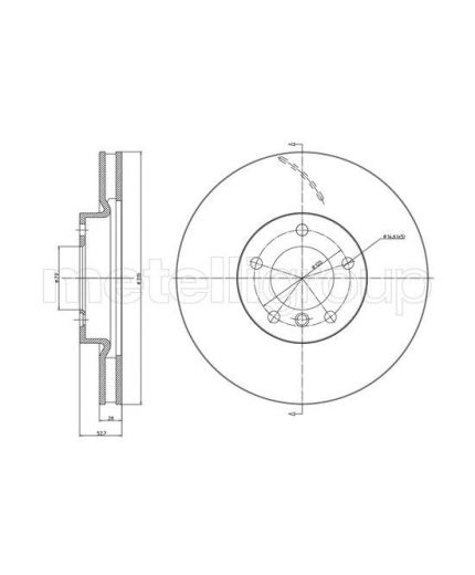 METELLI Тормозной диск