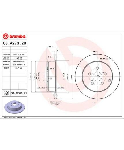 BREMBO Тормозной диск с покрытием