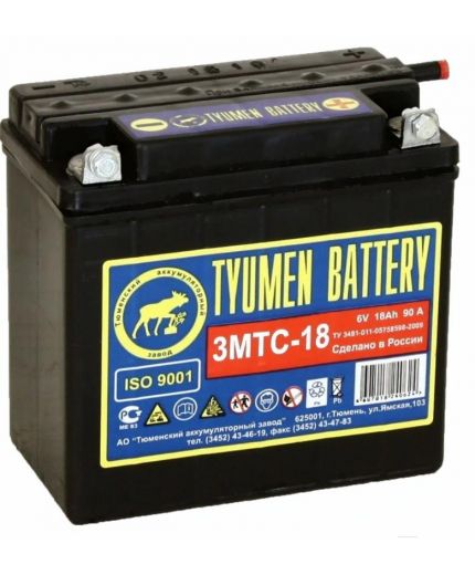 Tyumen Battery Лидер 3МТС-18 (18 А/ч)