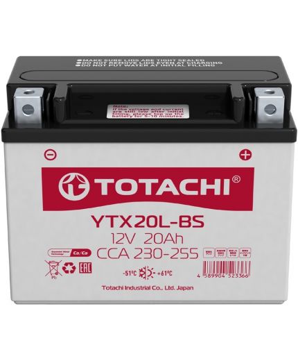 AGM TAB YTX20L-BS (18A А/ч) 10А