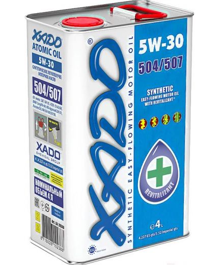 Моторное масло XADO Atomic OIL 504/507 5W-30 4л
