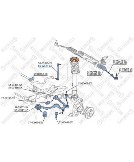 Stellox Тяга стабилизатора передняя правая
