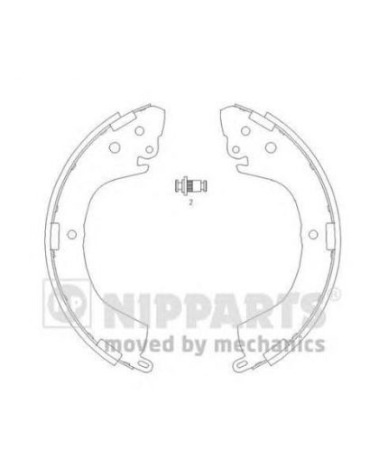 NIPPARTS Колодки барабанные 4 шт