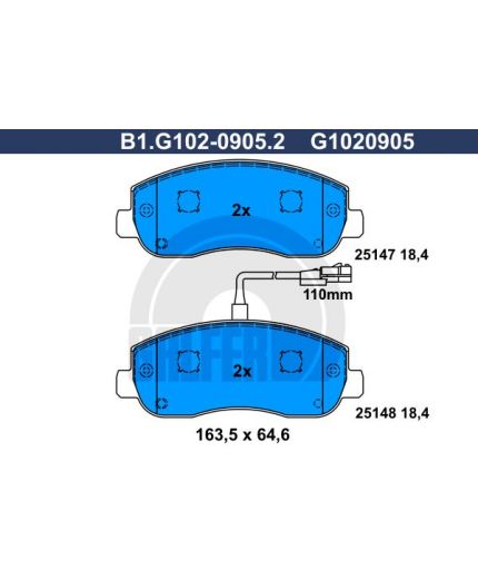 GALFER Колодки дисковые 4 шт