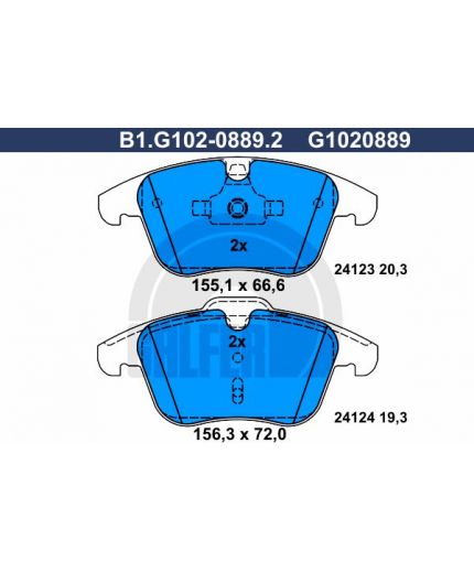 GALFER Колодки дисковые 4 шт