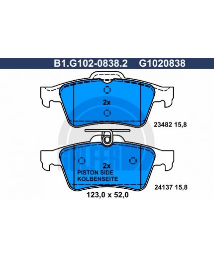 GALFER Колодки дисковые 4 шт