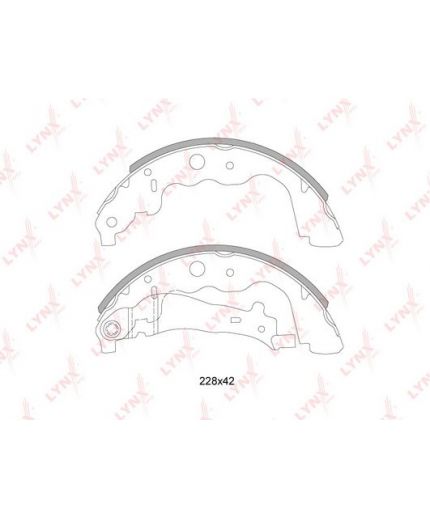 Lynxauto Колодки барабанные комплект