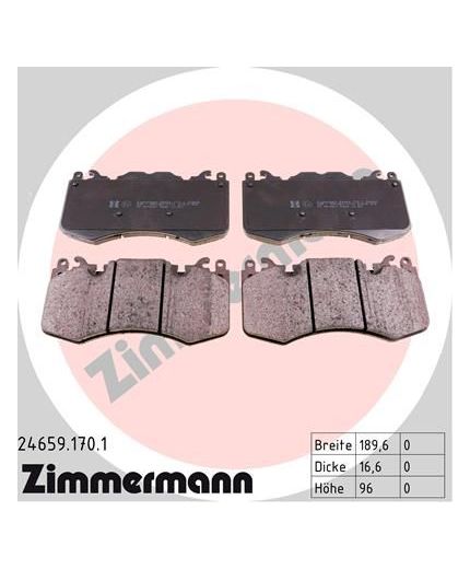 ZIMMERMANN Колодки дисковые передние