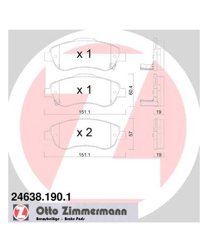 ZIMMERMANN Колодки дисковые передние