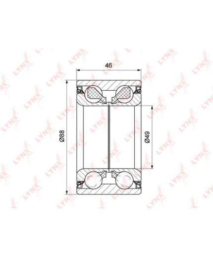 Lynxauto Подшипник ступицы