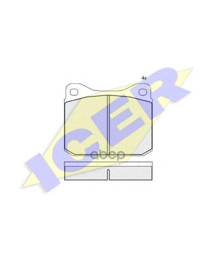 ICER Колодки дисковые