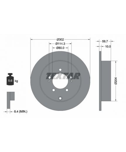 Textar Тормозной диск с покрытием PRO