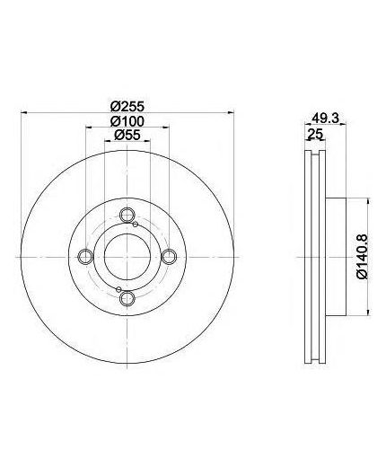 Textar Тормозной диск с покрытием PRO