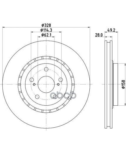 NISSHINBO Тормозной диск с покрытием