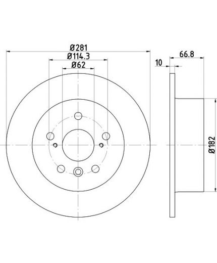 NISSHINBO Тормозной диск с покрытием