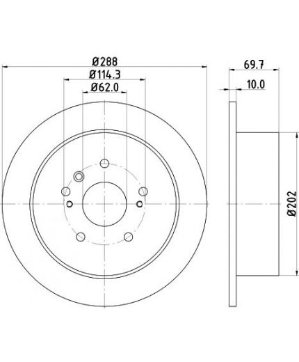 NISSHINBO Тормозной диск с покрытием