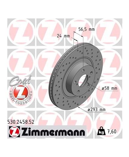 ZIMMERMANN Тормозной диск