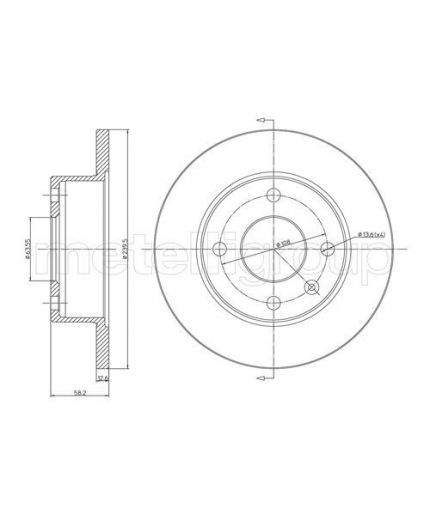 METELLI Тормозной диск