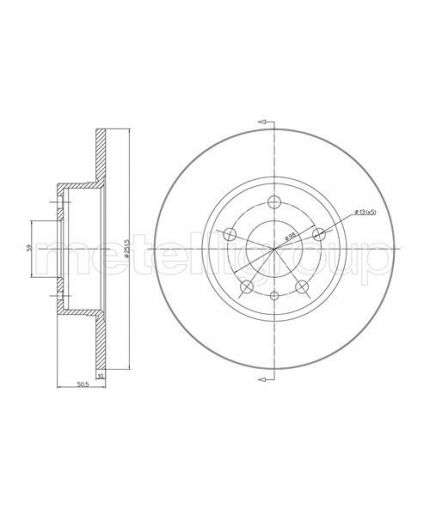 METELLI Тормозной диск