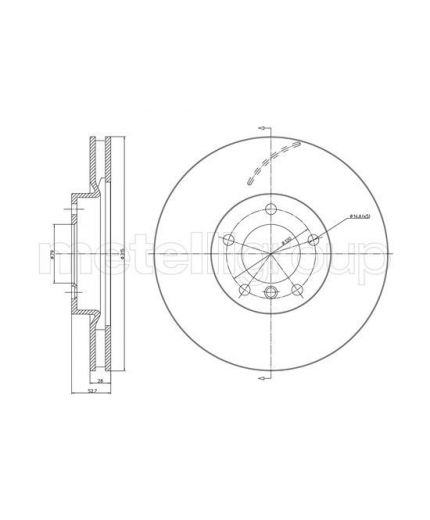 METELLI Тормозной диск