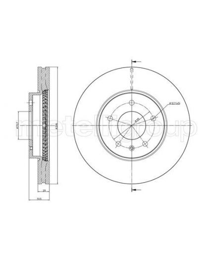 METELLI Тормозной диск