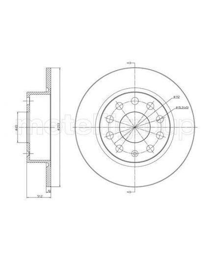 METELLI Тормозной диск