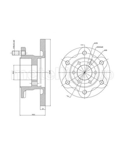 METELLI Тормозной диск