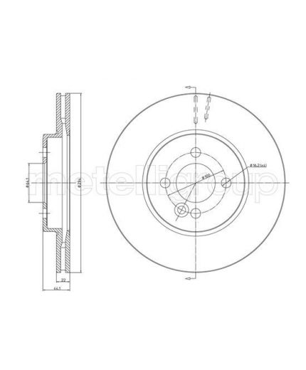 METELLI Тормозной диск
