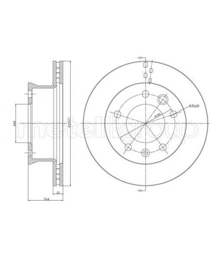 METELLI Тормозной диск