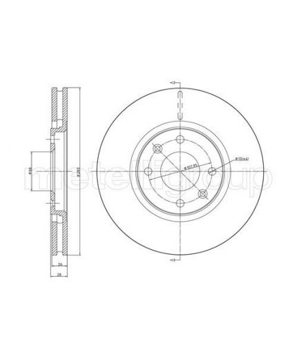 METELLI Тормозной диск